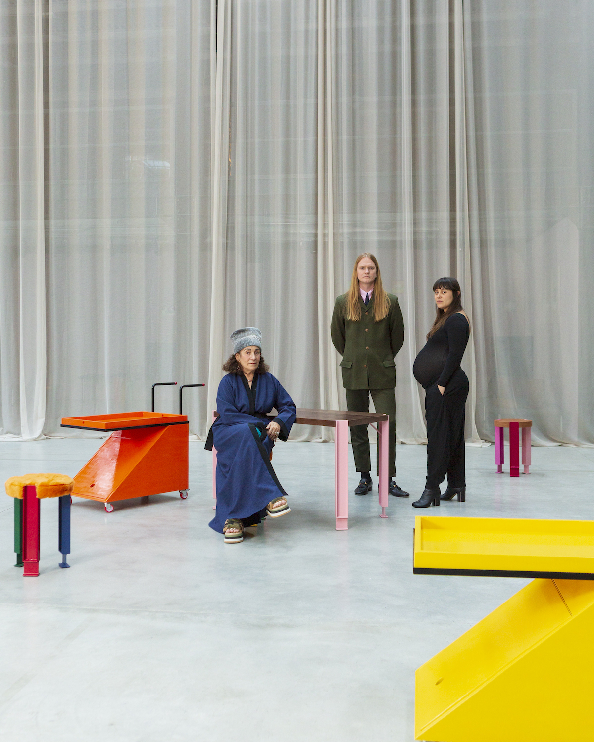 Nina Yashar, Morten Theule & Letizia Caramia @ Nilufar Depot. Photo © Mattia Greghi.