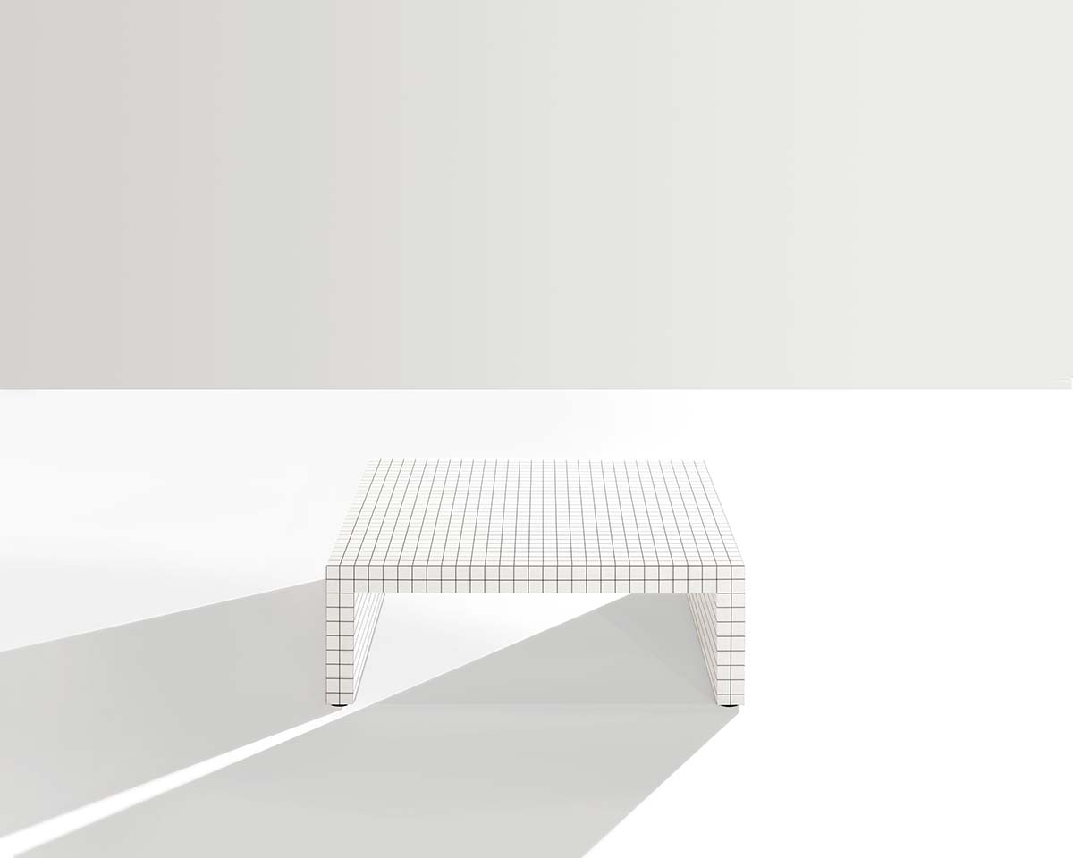 Quaderna small table by Zanotta, Design Superstudio - Photo © Simone Barberis